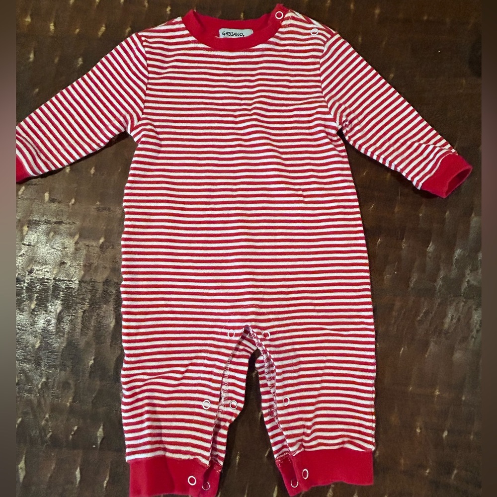 Red/White Striped Pajamas/Bodysuit
